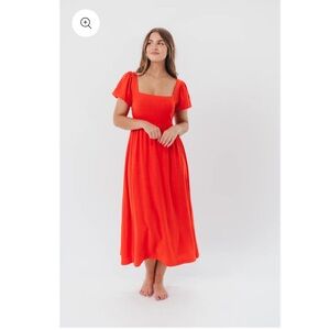 Red Midi Dress